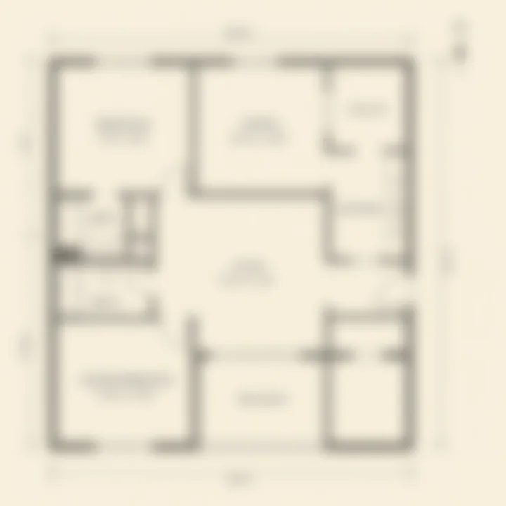 2 BHK large 1204 sq.ft. floor plan